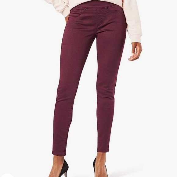 LEVI'S MID RISE SUPER SKINNY BROWN LEGGINGS SIZE M NWT - Picture 1 of 10